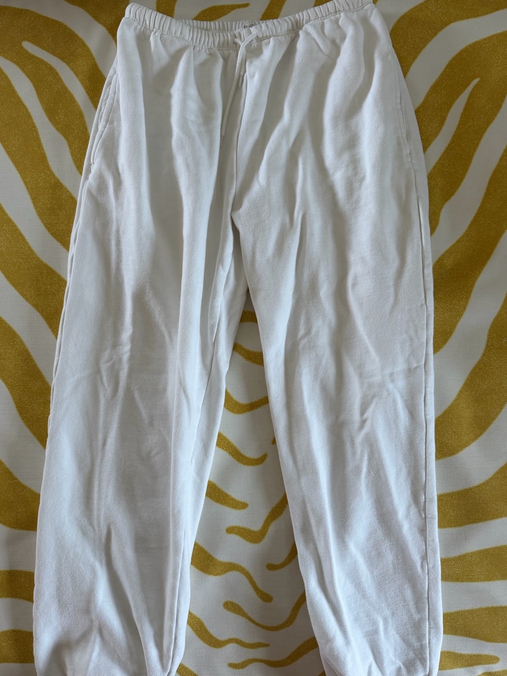 John Galt Women’s White Drawstring Jogger Pants